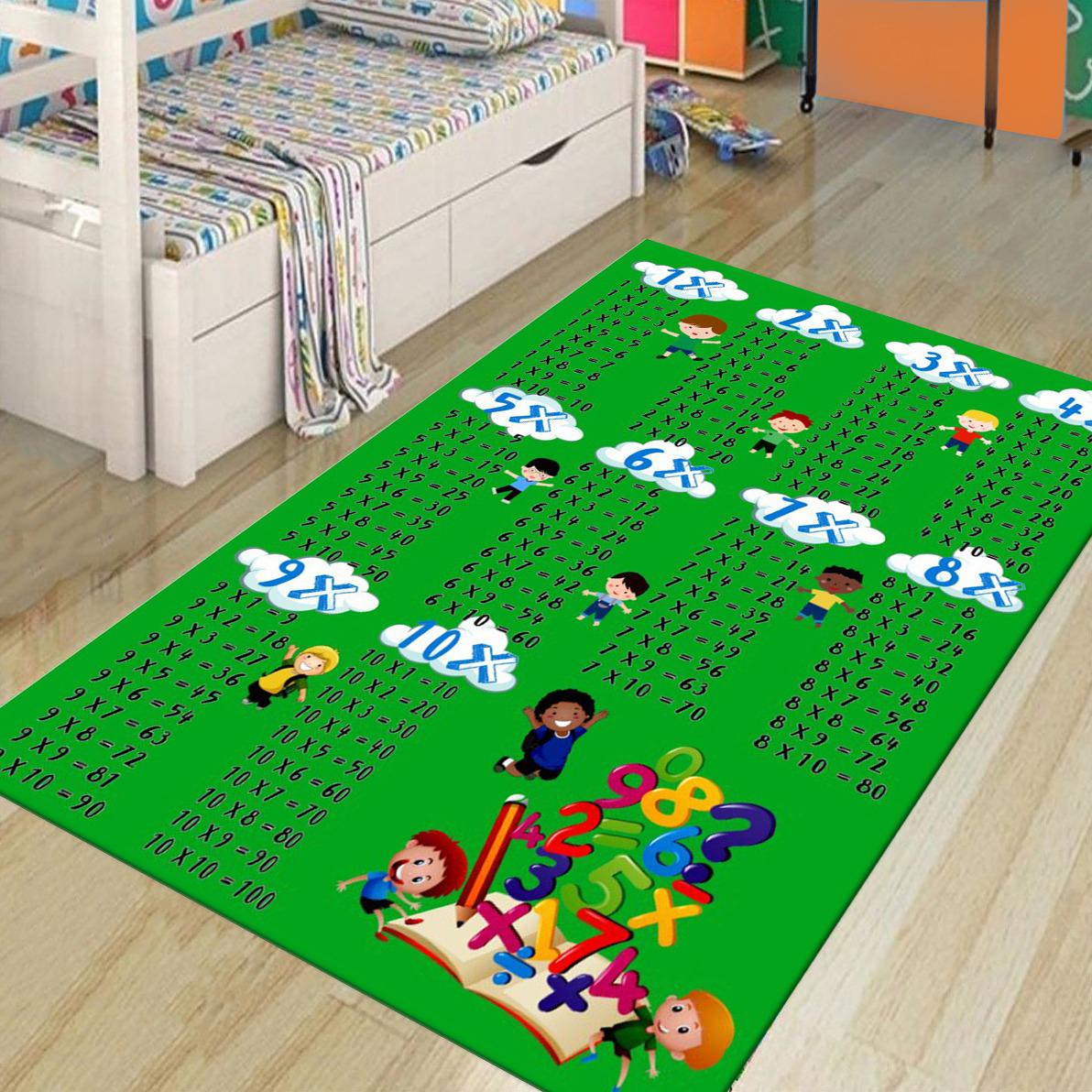 Covor educativ verde carpeta antiderapanta pentru copii