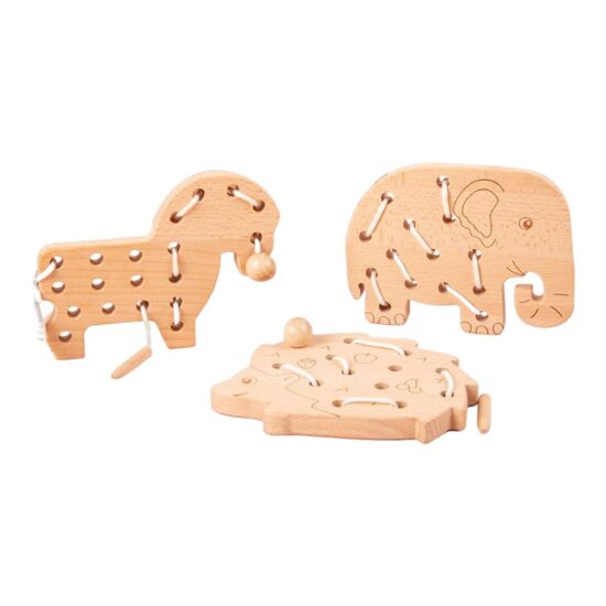 Joc de Snuruit Animale Jucarie Montessori lemn Natur