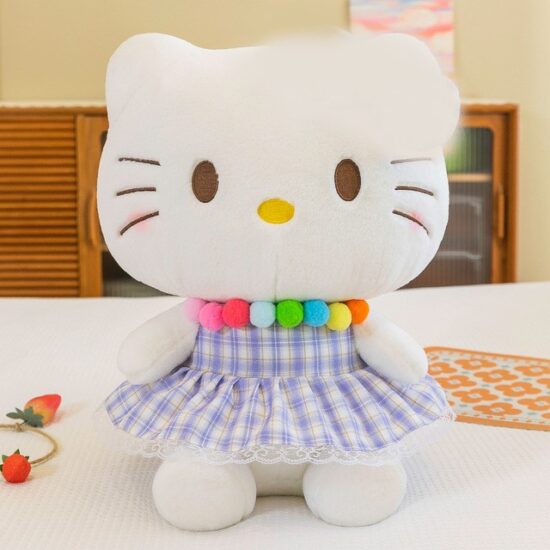 Jucarie plus Hello Kitty Pisicuta cu Rochita-margele 30-40cm