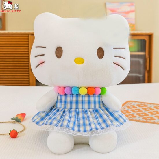 Jucarie plus Hello Kitty Pisicuta cu Rochita-margele 30-40cm