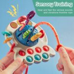 Jucarii senzoriale bebe Joc Montessori activitati cu snur