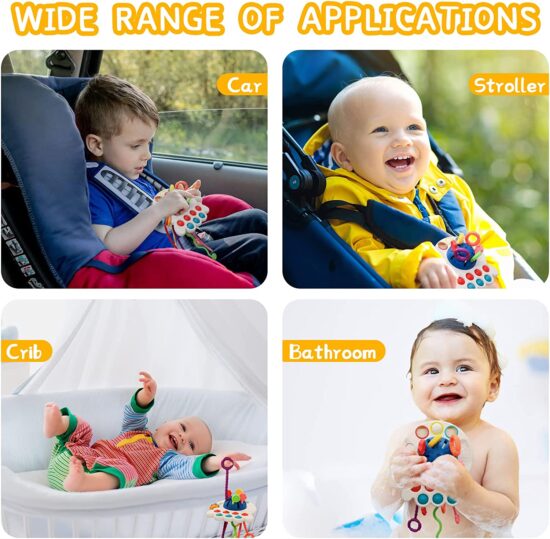 Jucarii senzoriale bebe Joc Montessori activitati cu snur