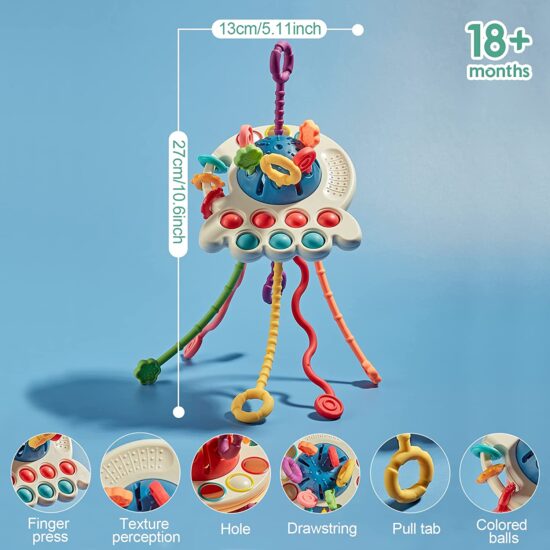 Jucarii senzoriale bebe Joc Montessori activitati cu snur