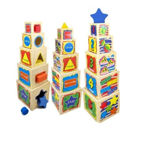 Piramida educativa din 5 cuburi Dimensiuni succesive