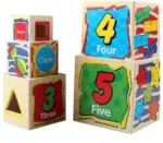 Piramida educativa din 5 cuburi Dimensiuni succesive