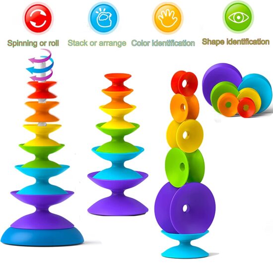 Piramida tip Spirala Turn de stivuit Rainbow Spin Piramida tip Spirala Turn de stivuit Rainbow Spin