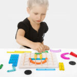Puzzle Geoboard Constructii Montessori Numere lemn