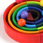 Set 6 BILE Montessori colorate Curcubeu Rainbow