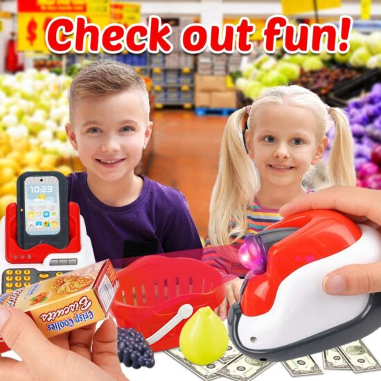 Set Casa de marcat Scanner Cititor de bare Alimente