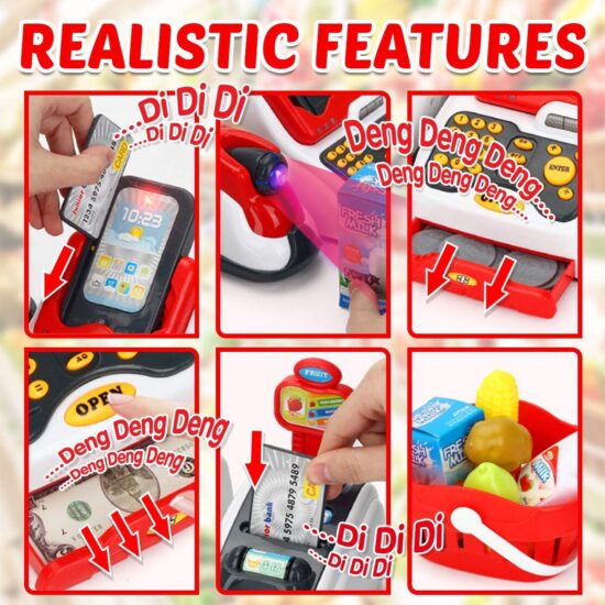 Set Casa de marcat Scanner Cititor de bare Alimente