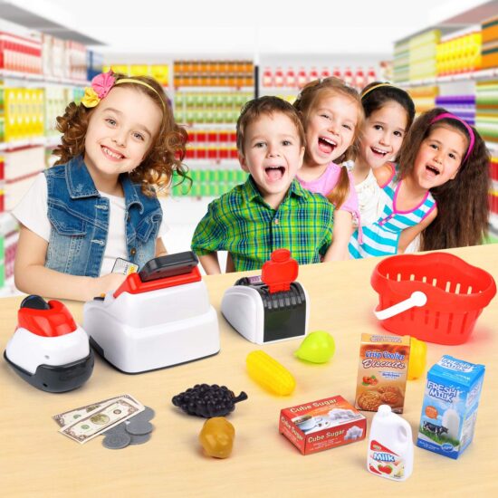 Set Casa de marcat Scanner Cititor de bare Alimente