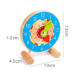 Jucarie educativa Ceas analog de masa din lemn