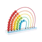 Abac din lemn Curcubeu educativ cu bile Numarare