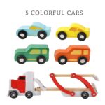 Camionul cu platforma Set 4 masini din lemn Topbright