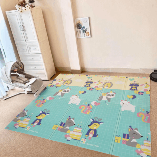 Covor pliabil din spuma Petrecerea Animalutelor 180x200 cm