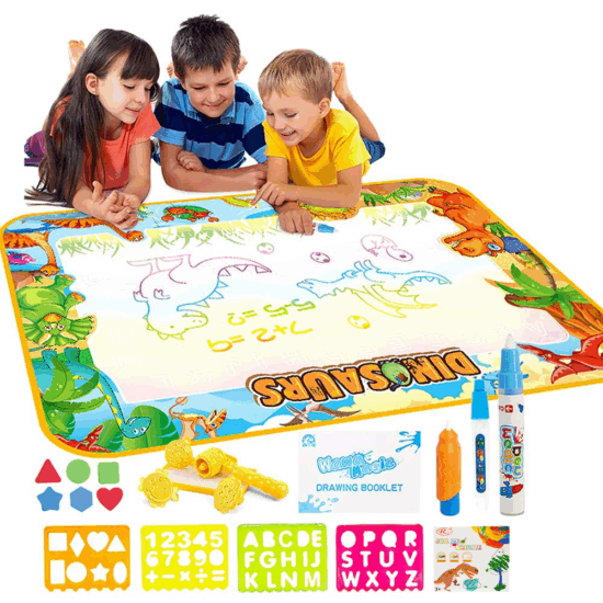 Covoras cu dinozauri Set educativ desen Marker cu apa Covoras cu dinozauri Set educativ desen Marker cu apa
