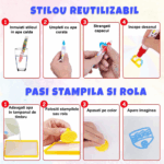 Covoras cu dinozauri Set educativ desen Marker cu apa