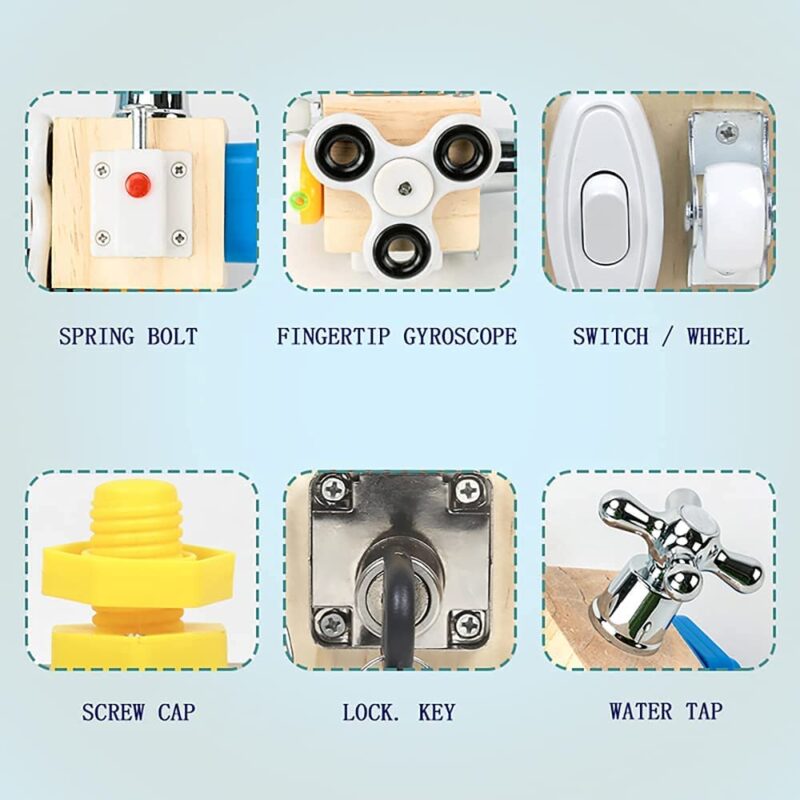 Cub Busy Board Activitati educative Incuietori Cheie