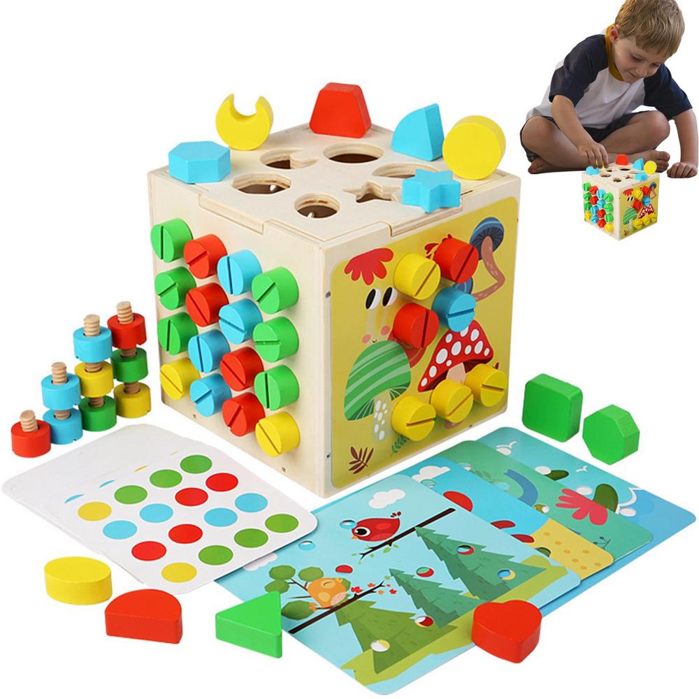 Cub Montessori Sortator Potrivire culori Asociere sablon