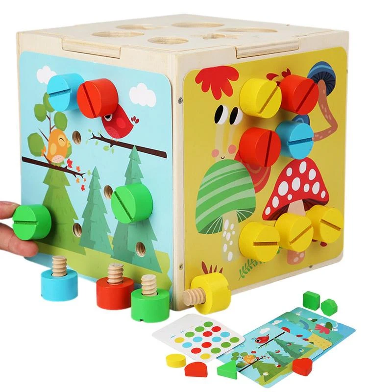 Cub Montessori Sortator Potrivire culori Asociere sablon
