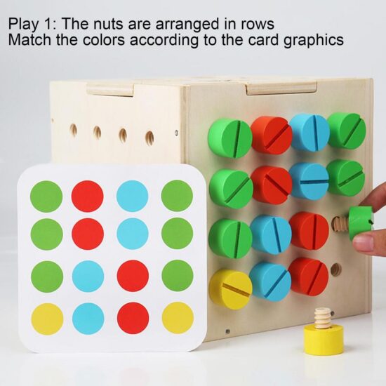 Cub Montessori Sortator Potrivire culori Asociere sablon