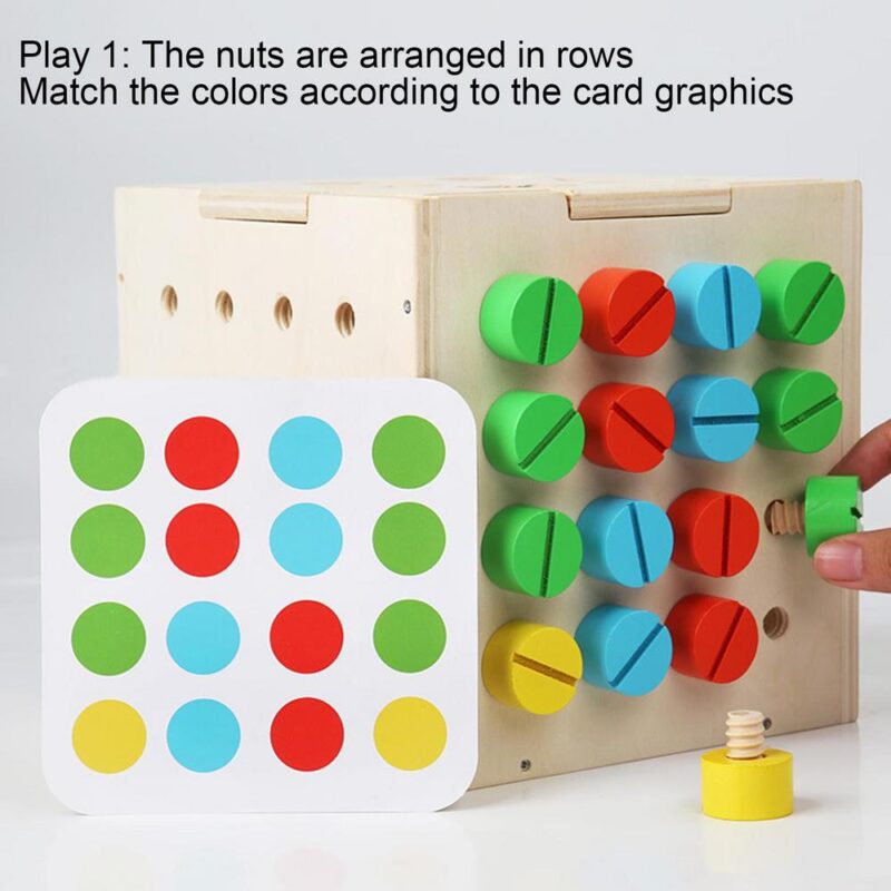 Cub Montessori Sortator Potrivire culori Asociere sablon