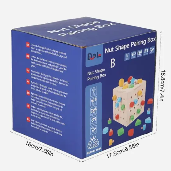 Cub Montessori Sortator Potrivire culori Asociere sablon