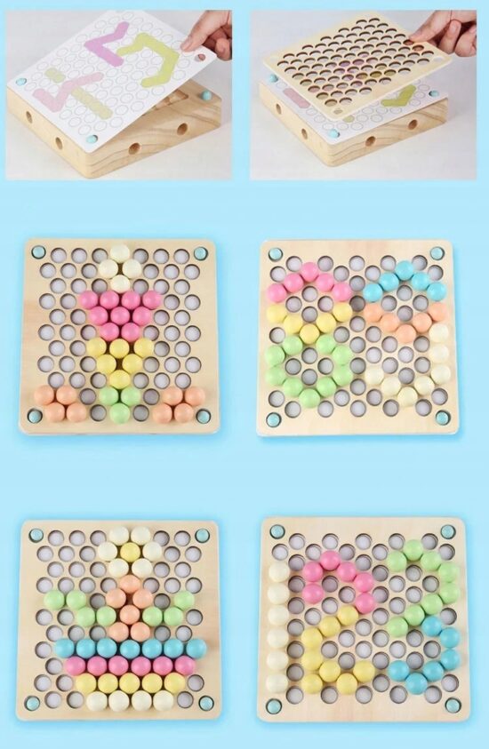 Joc Montessori 4in1 Pescuit magnetic Sortare bile color