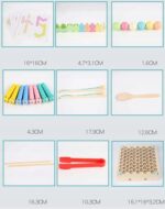 Joc Montessori 4in1 Pescuit magnetic Sortare bile color