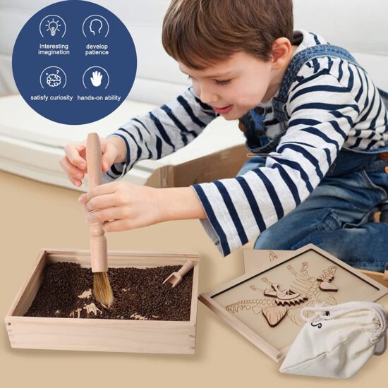 Joc Puzzle Kit Stiintific Scheletul Dinozaurului in Pamant