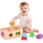 Jucarie Sortator forme geometrice Cutia benzi elastice