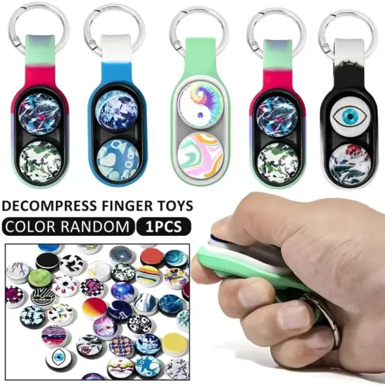 Jucarie antistres Pop Puck Breloc magnetic cu pucuri Jucarie Antistres Pop Puck, cu 2 Magneti si inel pentru breloc