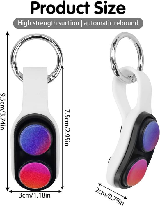 Jucarie Antistres Pop Puck, cu 2 Magneti si inel pentru breloc