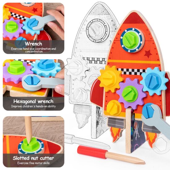 Jucarie de asamblat Racheta reversibila Disassembly Rocket