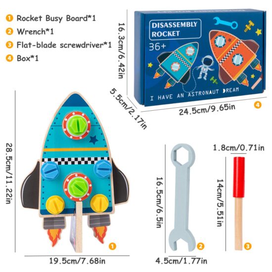 Jucarie de asamblat Racheta reversibila Disassembly Rocket