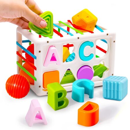 Jucarii bebe sortare Forme Litere in Dreptunghiul elastic