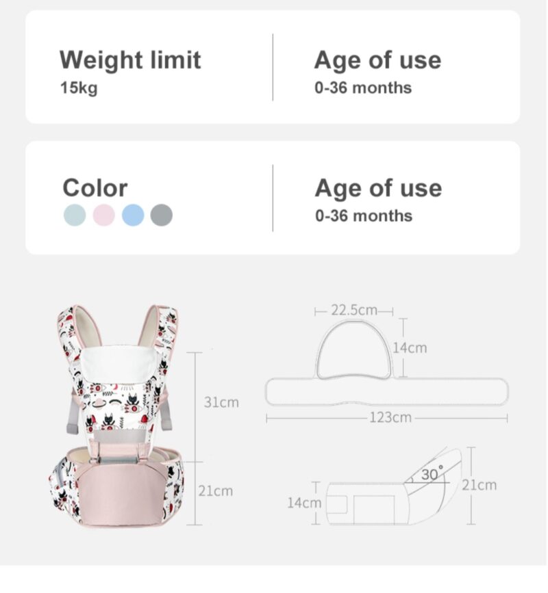 Marsupiu bebelusi cu Scaun detasabil Model desene
