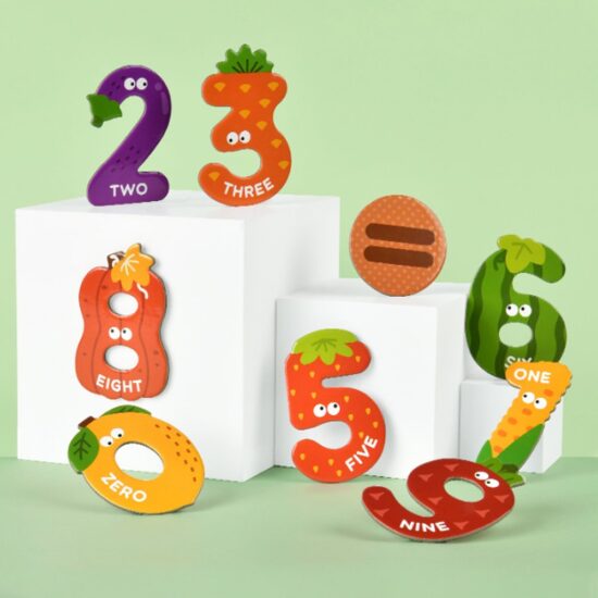 Numere magnetice Forma de Fructe si Semne 26 piese