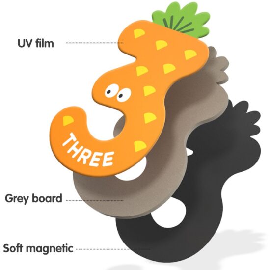 Numere magnetice Forma de Fructe si Semne 26 piese