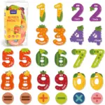 Numere magnetice Forma de Fructe si Semne 26 piese