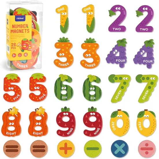 Numere magnetice Forma de Fructe si Semne 26 piese8 Numere magnetice Forma de Fructe si Semne 26 piese