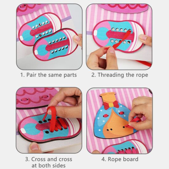 Puzzle Montessori Cum ne inchidem Sireturile Nasturii