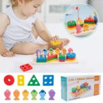 Sortare forme geometrice Pescuit magnetic pesti lemn