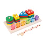 Sortare forme geometrice Pescuit magnetic pesti lemn