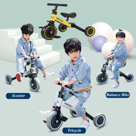 Tricicleta copii Bicicleta pentru echilibru Trotineta 3in1