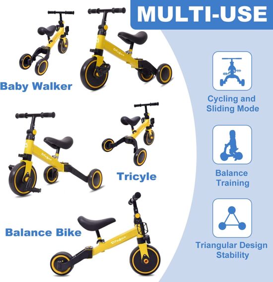 Tricicleta copii Bicicleta pentru echilibru Trotineta 3in1