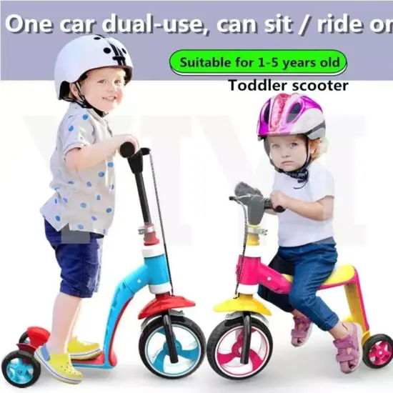 Bicicleta pliabila Trotineta pentru echilibru copii Trotineta Convertibila 2 In 1 Scooter & Ride-On