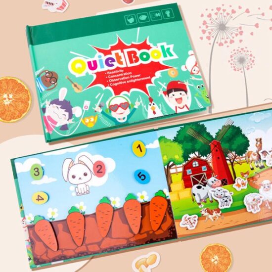 Carte activitati educative Piese reutilizabile Quiet Book