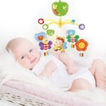 Carusel muzical Rotativ cu Jucarii detasabile animalute