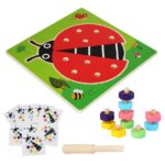 Joc Montessori Asociere Buburuza cu suruburi colorate